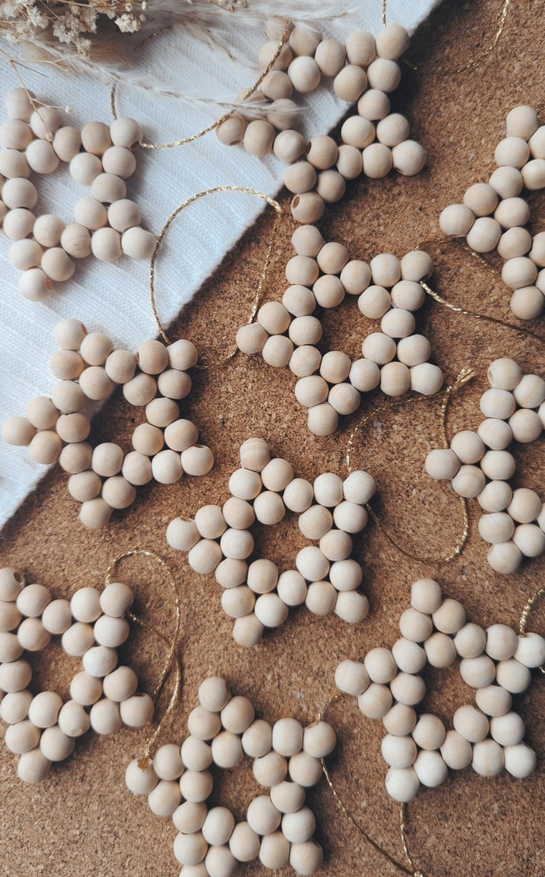 Beaded Christmas Star Ornaments