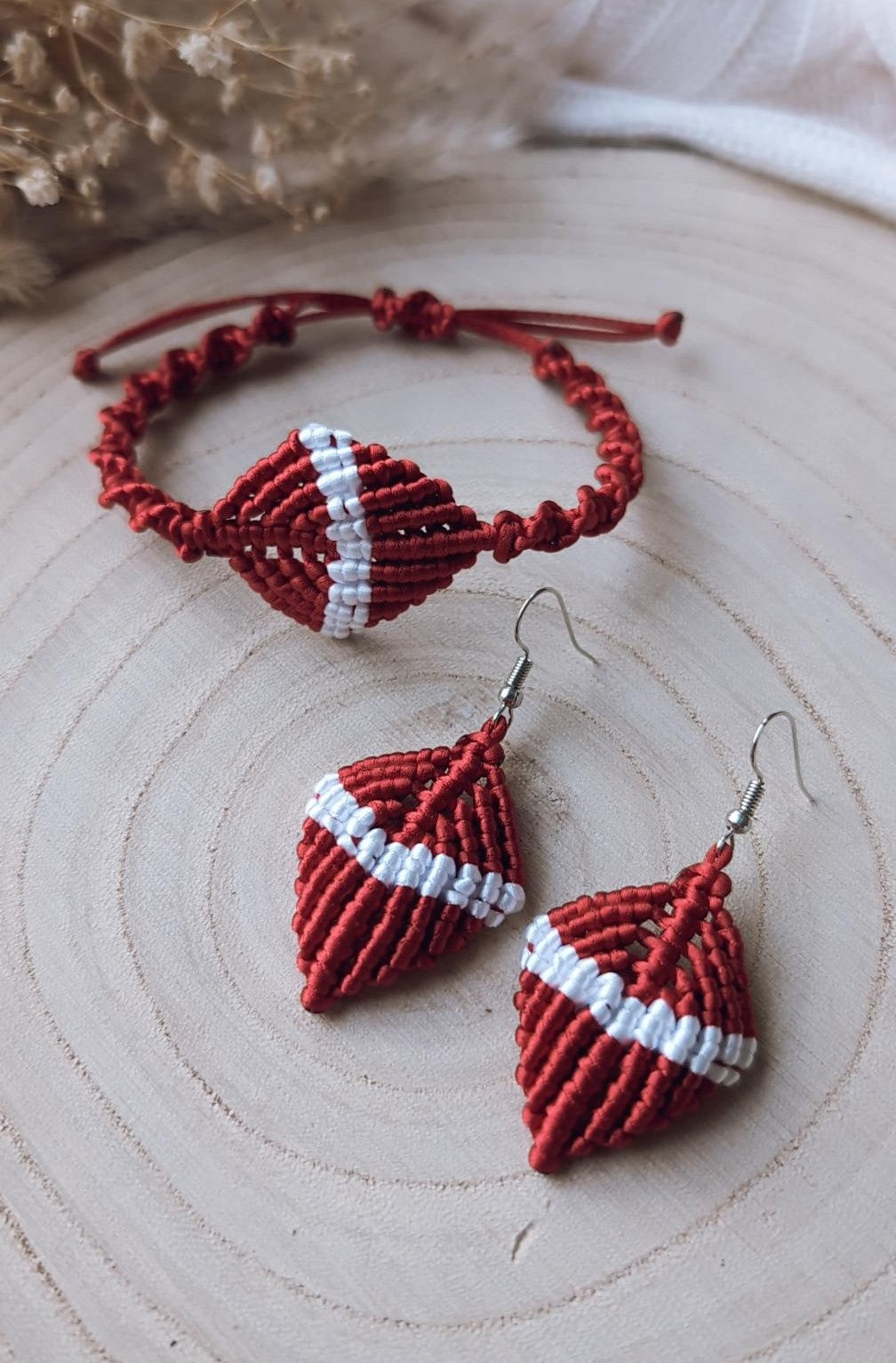 Macrame Leaf/Feather Earrings
