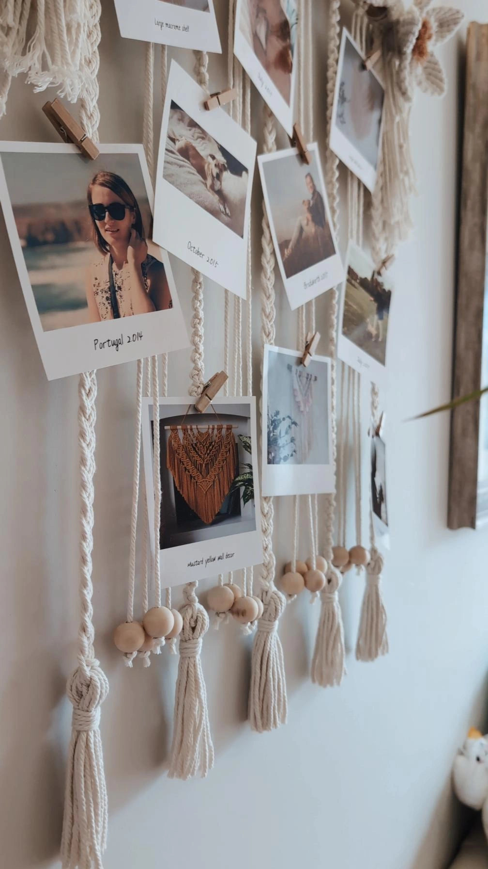 MADE TO ORDER: Macrame Photo Display Wall Decor