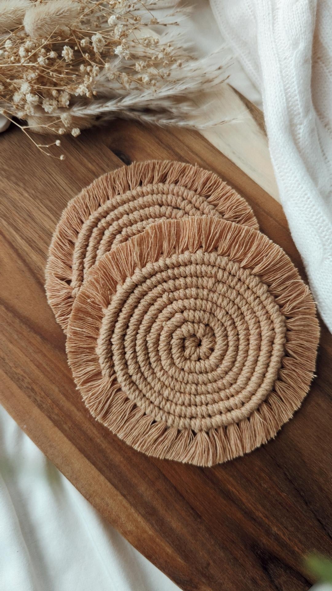 Macrame Mug Coasters, Candle/Plant Pot Mats