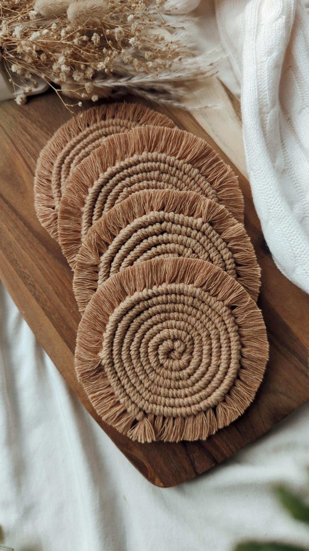 Macrame Mug Coasters, Candle/Plant Pot Mats
