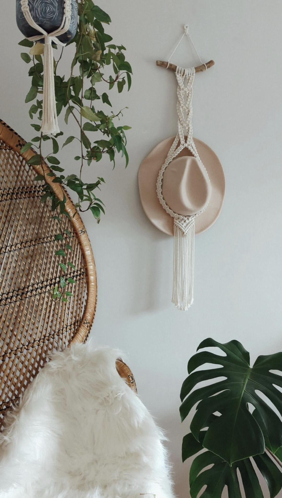 Macrame Hat Holder/Hanger, Hat Display