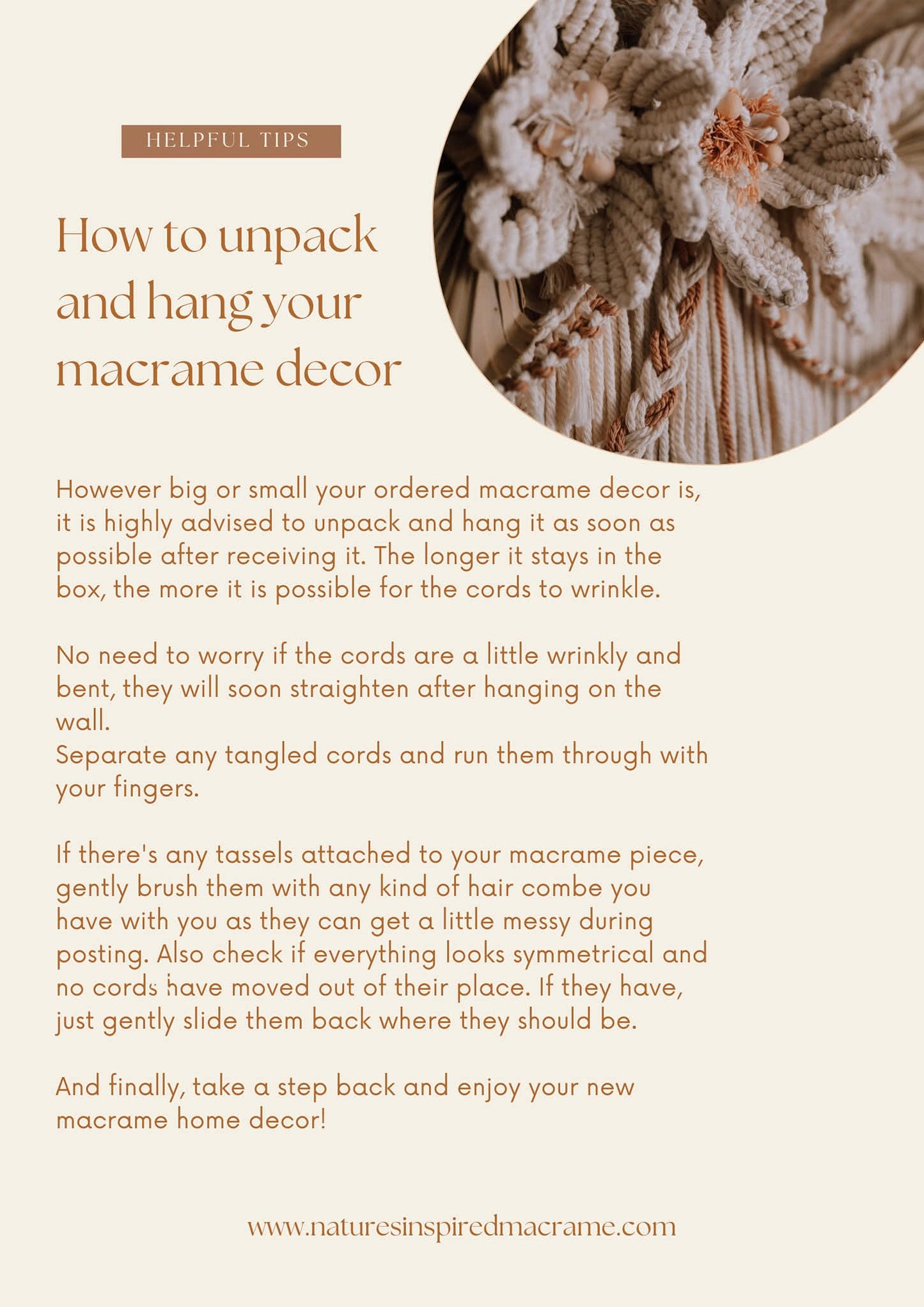 Floral Macrame Wall Decor