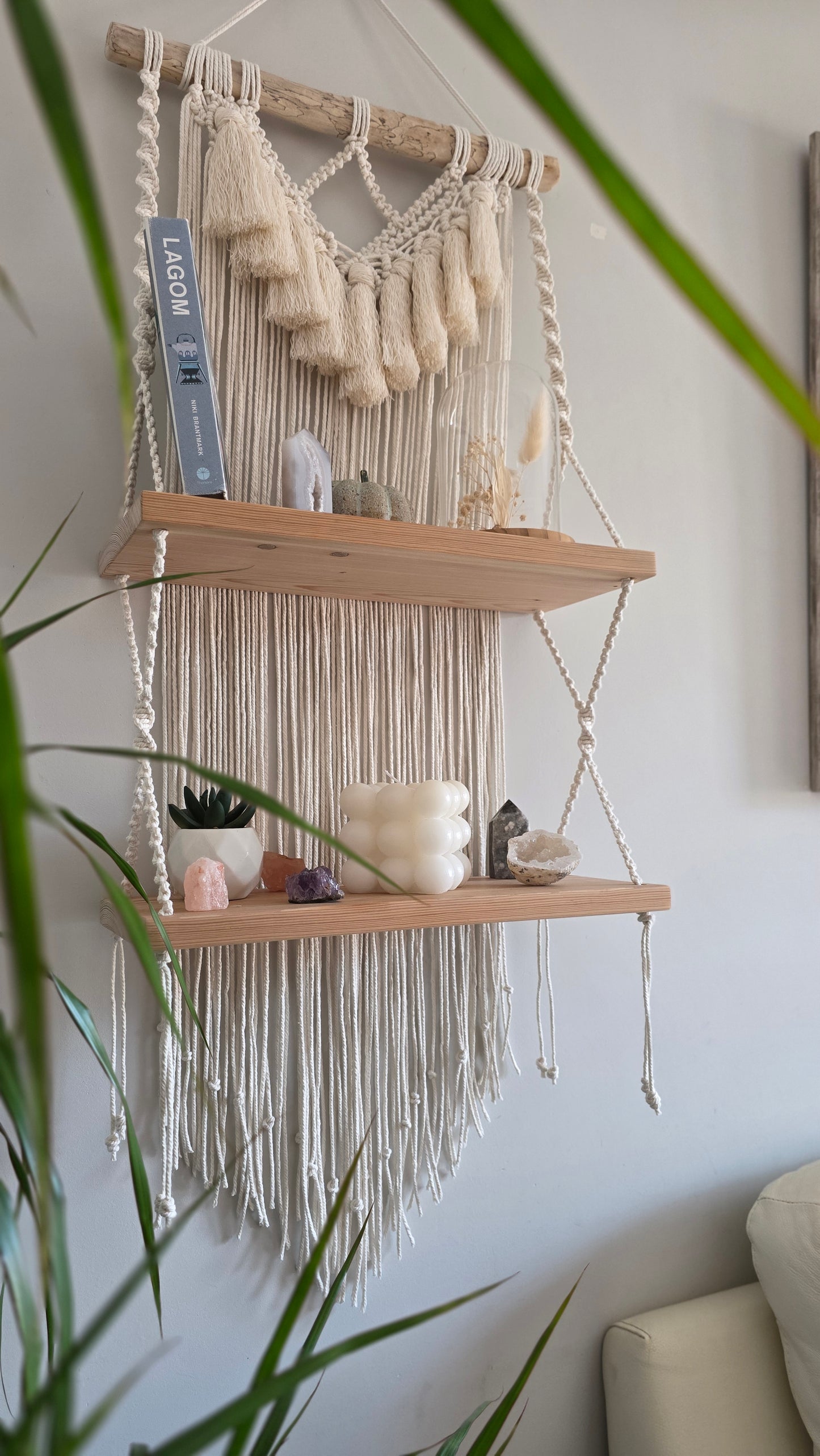 Double Macrame Shelf