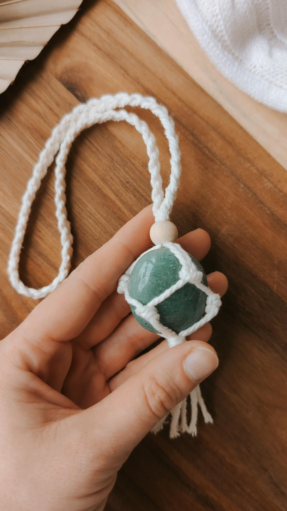 Crystal Macrame Car Charms, Rear View Mirror Decors