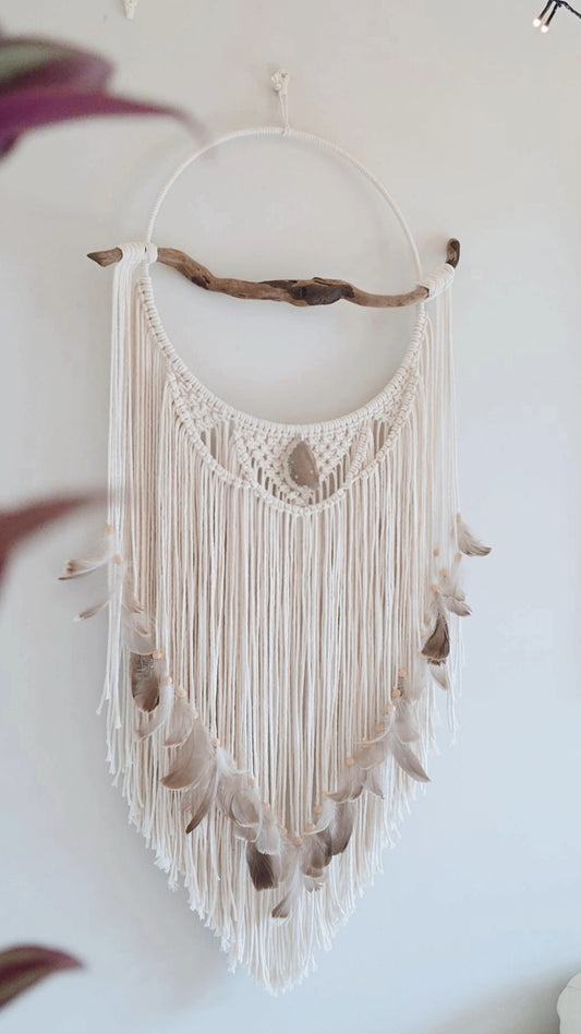 XL Macrame & Driftwood Dream Catcher