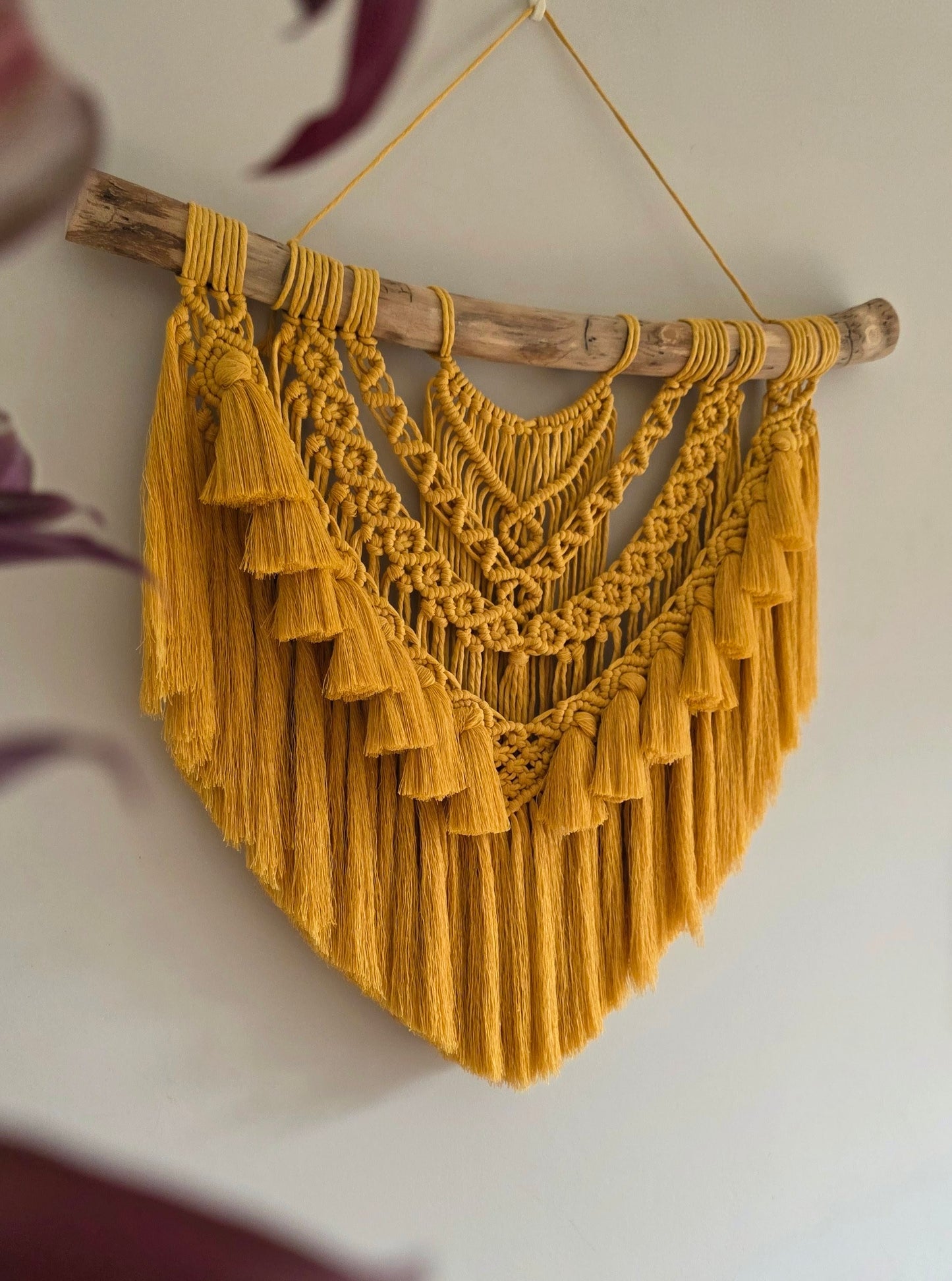 Mustard Yellow Macrame Wall Decor