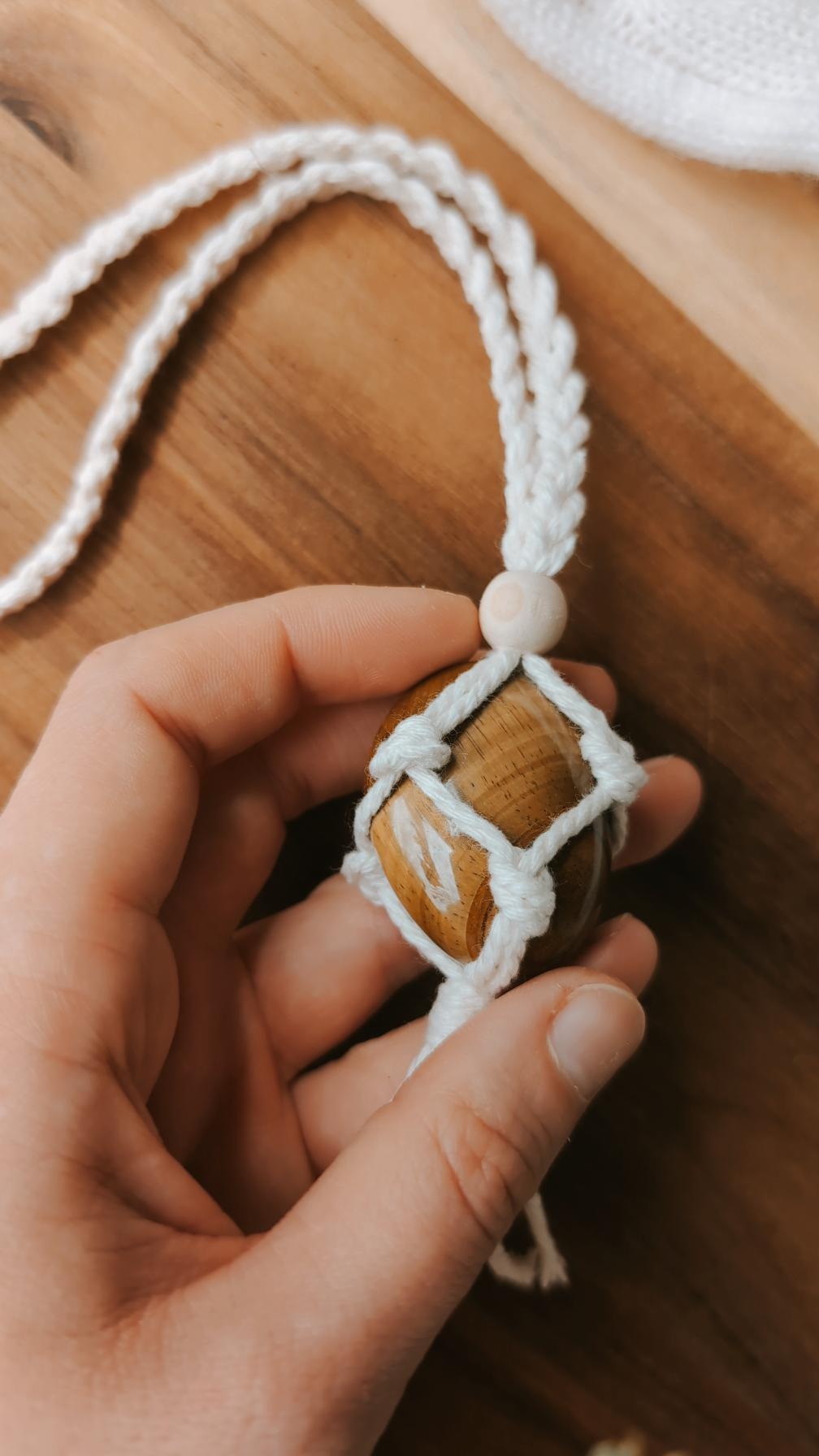 Crystal Macrame Car Charms, Rear View Mirror Decors