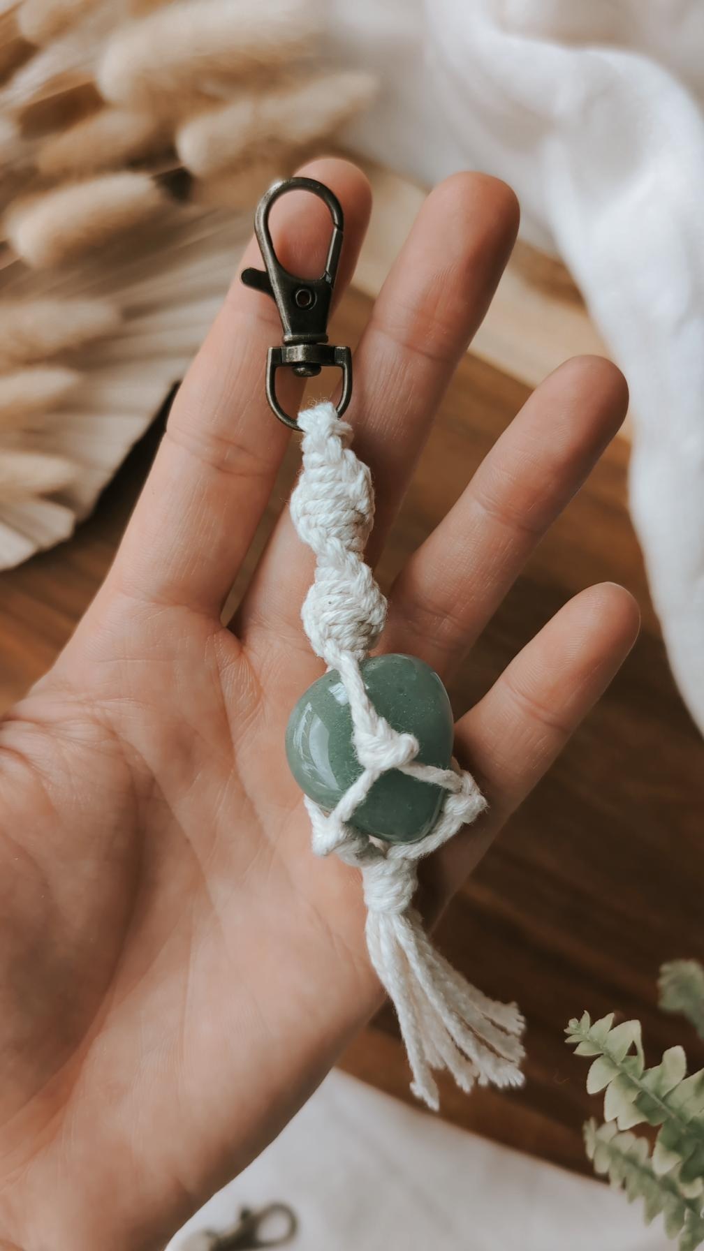 Macrame Crystal Keyrings