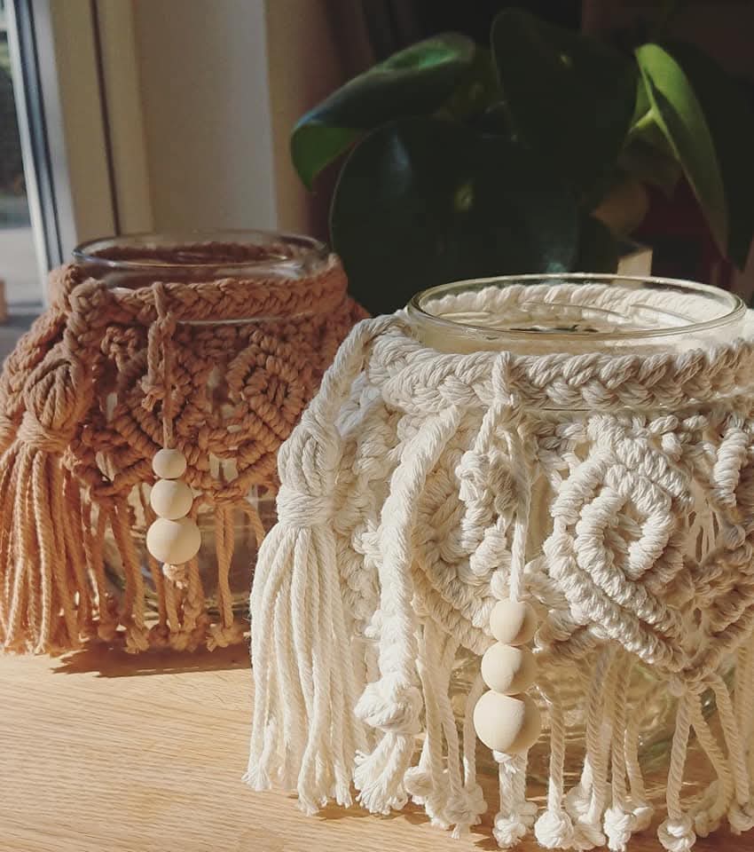 Large Macrame Jar
