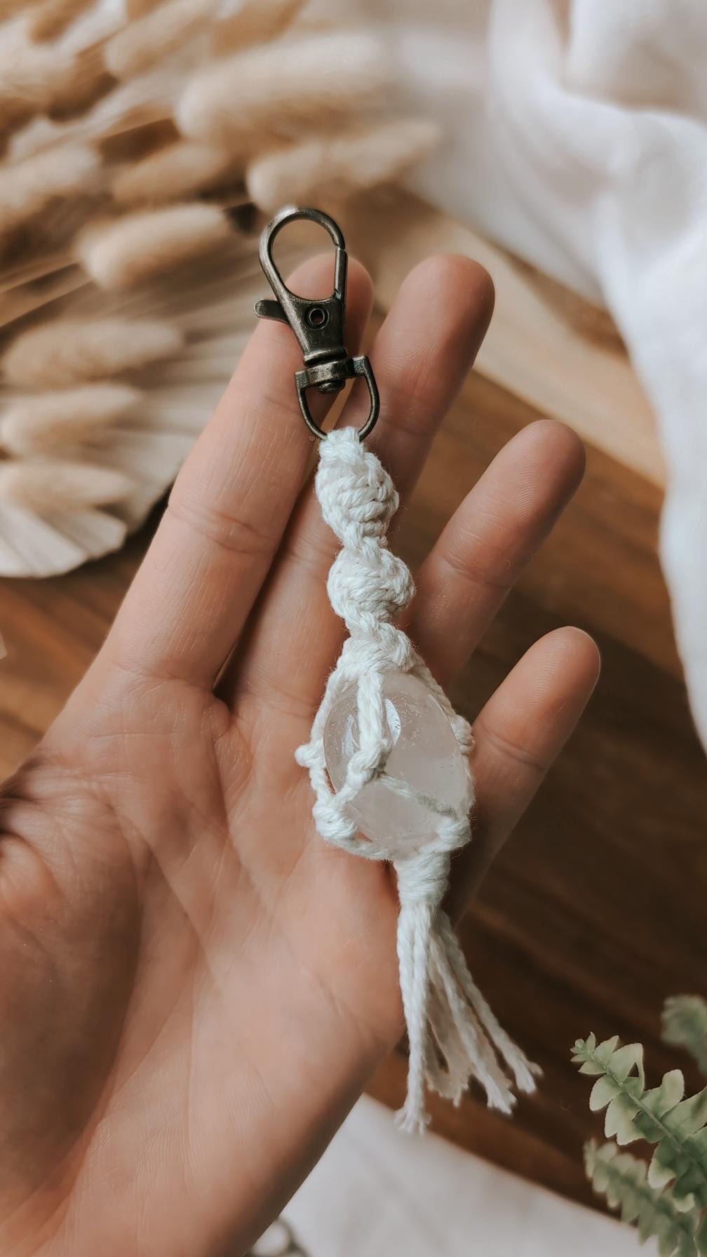 Macrame Crystal Keyrings