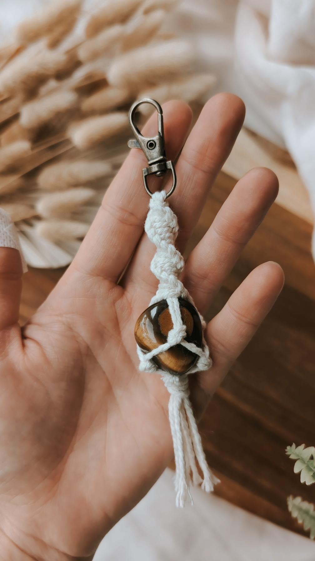 Macrame Crystal Keyrings