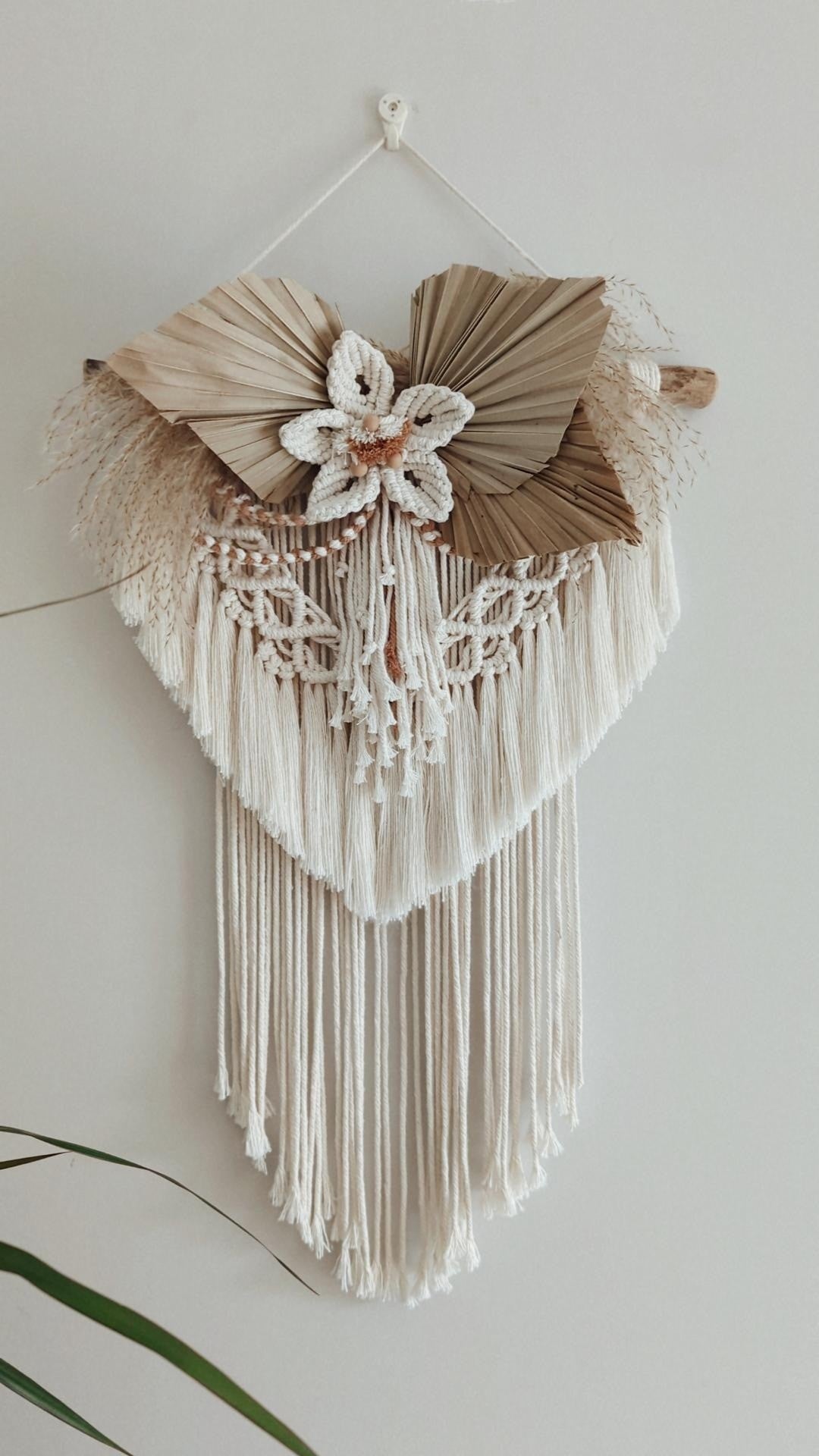 MADE TO ORDER: "Amelia" Macrame & Pampas Grass Rustic Boho Home Decor