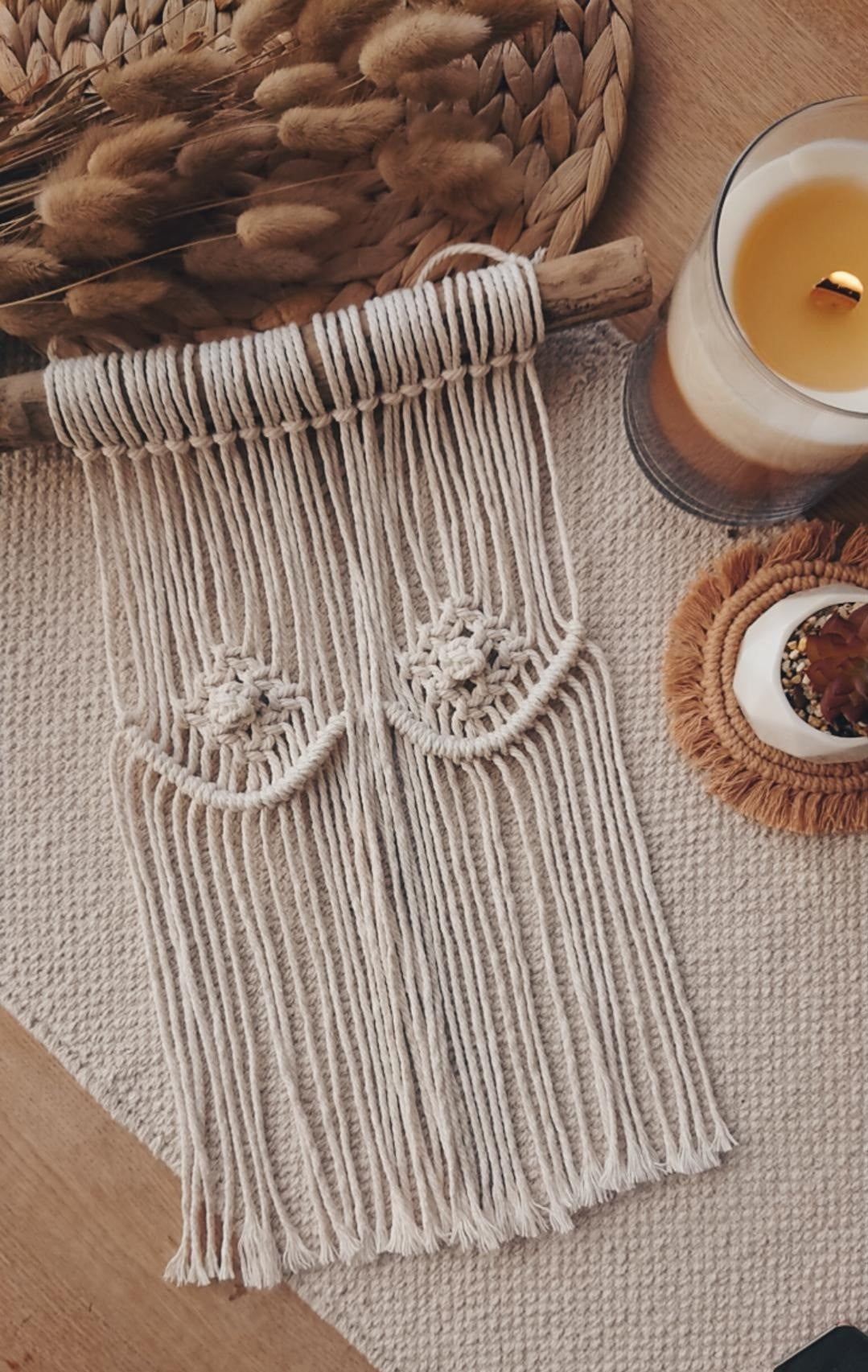 Macrame Boobs Home Decor, Feminine Boho Wall Art