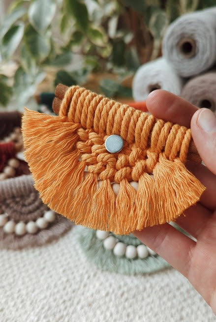 Cinnamon Stick Macrame Car Air Vent Clips/Fridge Magnets