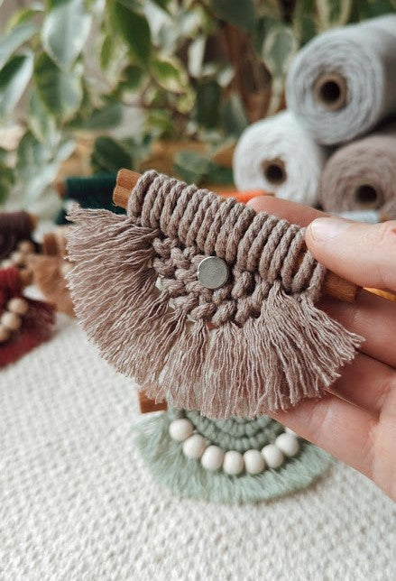 Cinnamon Stick Macrame Car Air Vent Clips/Fridge Magnets