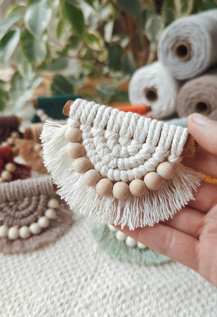 Cinnamon Stick Macrame Car Air Vent Clips/Fridge Magnets