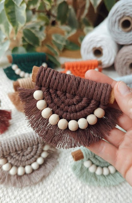 Cinnamon Stick Macrame Car Air Vent Clips/Fridge Magnets
