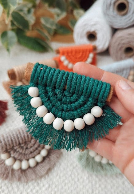 Cinnamon Stick Macrame Car Air Vent Clips/Fridge Magnets