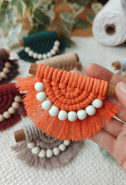 Cinnamon Stick Macrame Car Air Vent Clips/Fridge Magnets