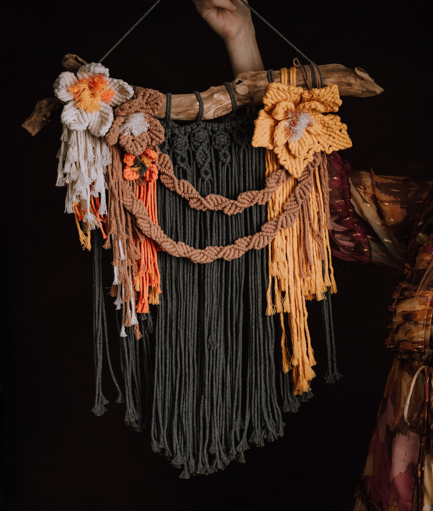 "Colors Of The Fall" Large Macrame Home Decor