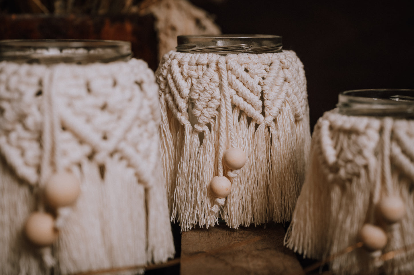 Macrame Jar/Vase/Candle Holder Home Decor
