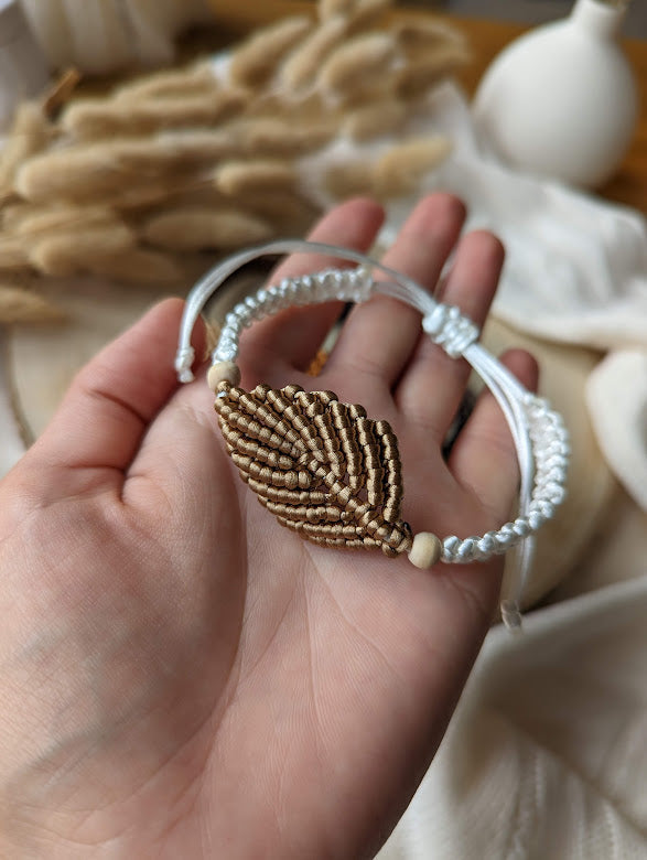 Macrame Leaf Bracelets