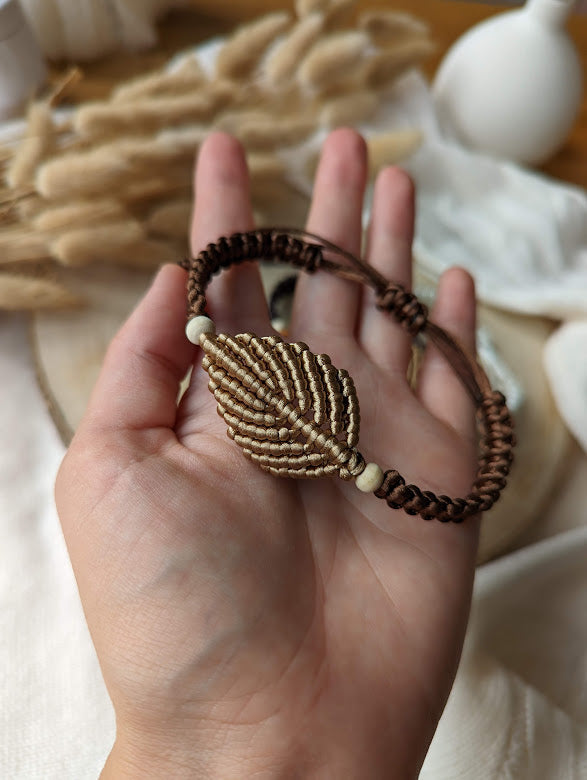 Macrame Leaf Bracelets