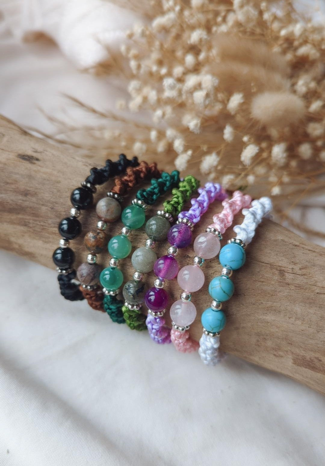Gemstone Beaded Stretch Bracelets - Handcrafted Natural Stone Jewelry &  Unique Gifts - KVK Designs
