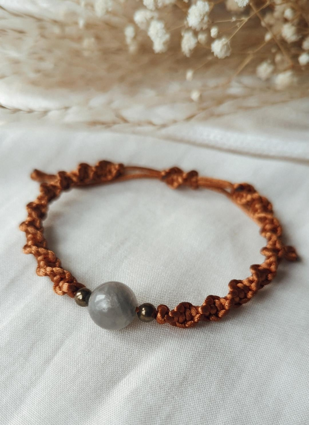 Custom Stone Bracelet Made with Natural Healing Stones, Beads and More Macrame Knotted