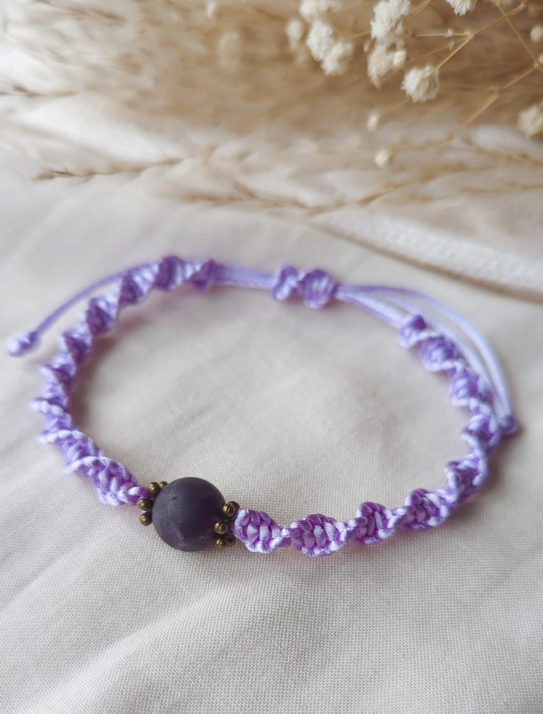 Macrame Crystal Gemstone Beads Bracelets