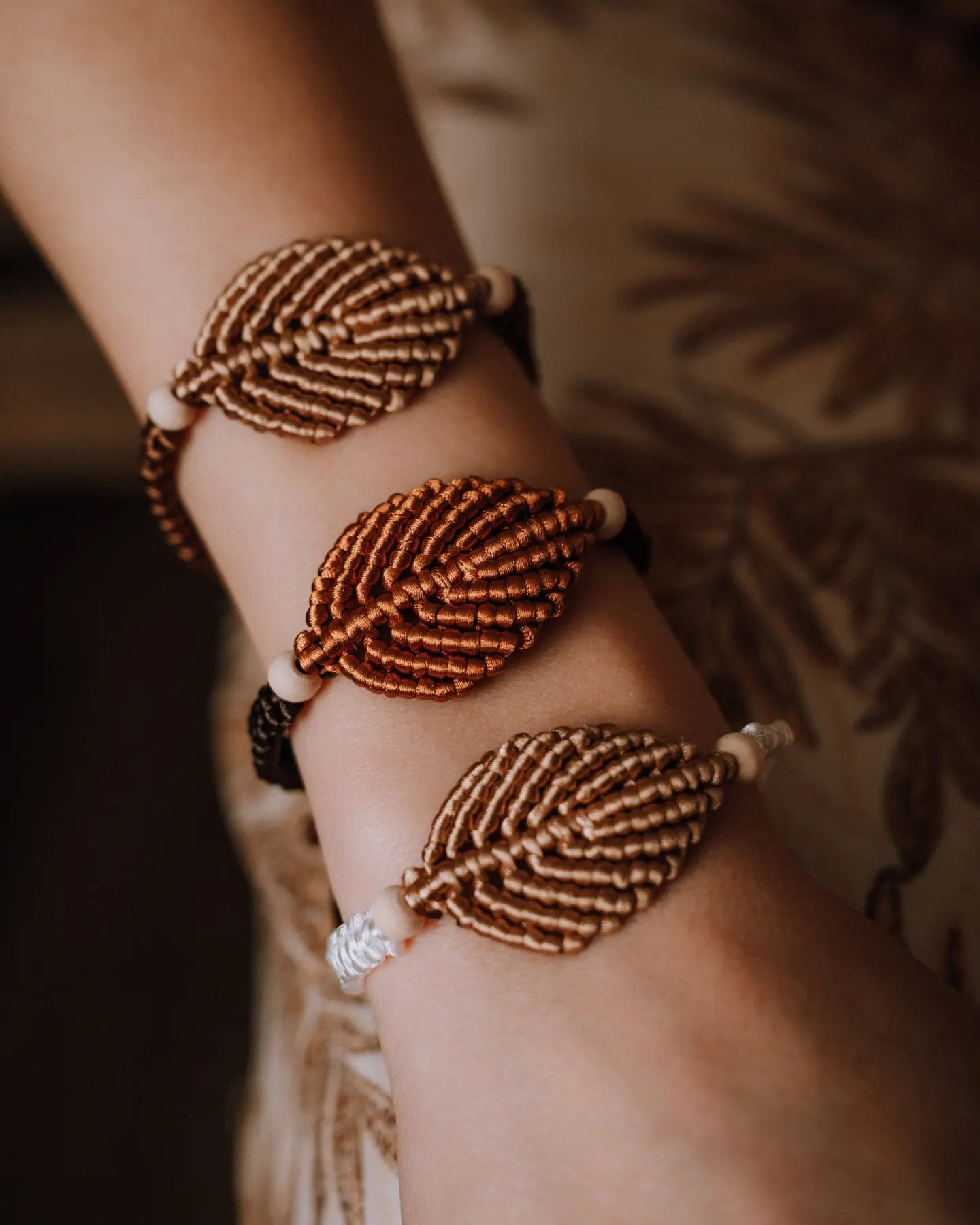 Macrame Leaf Bracelets