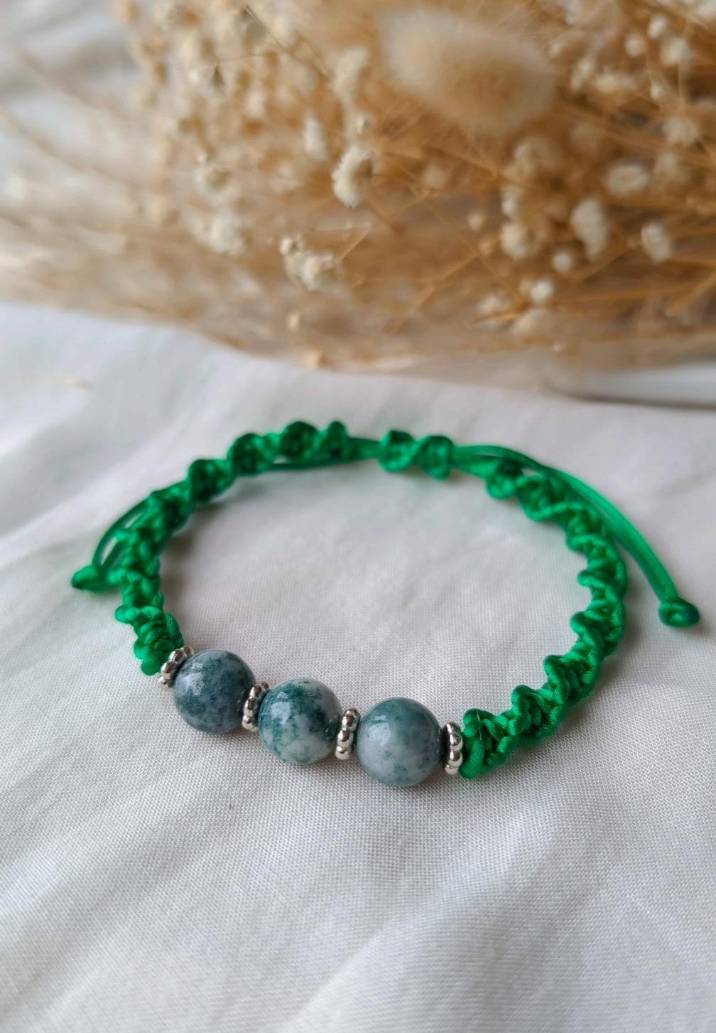 Macrame Crystal Gemstone Beads Bracelets