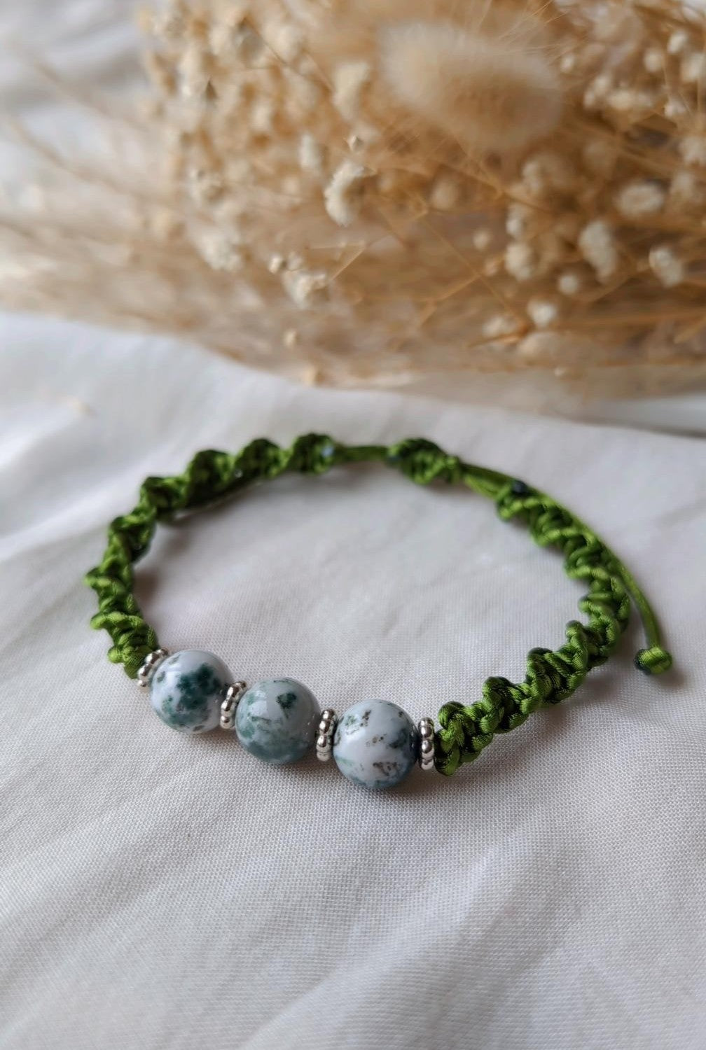 Macrame Crystal Gemstone Beads Bracelets