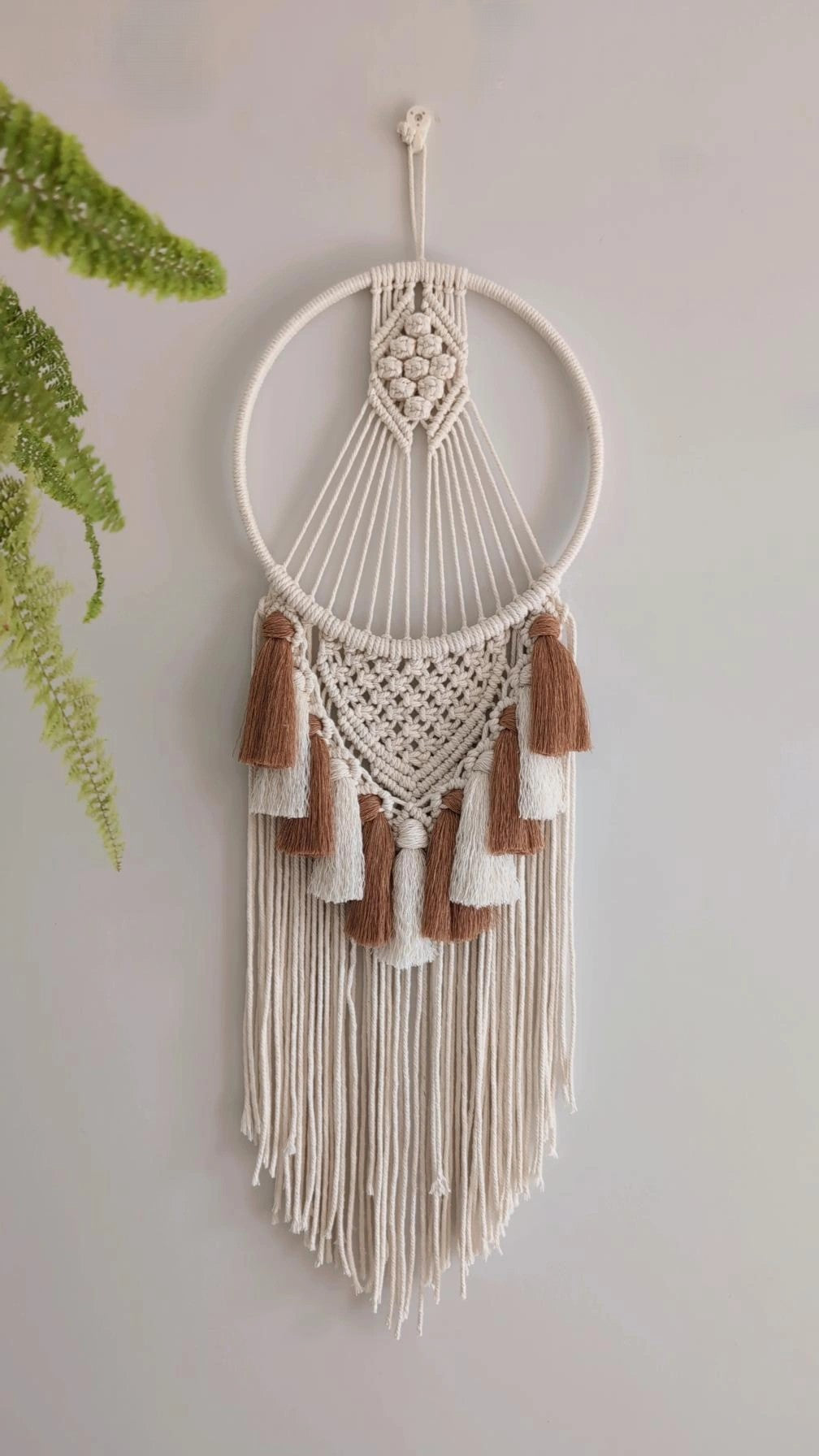 Macrame Dream Catcher, Boho Bohemian Wall Hanging Home Decor