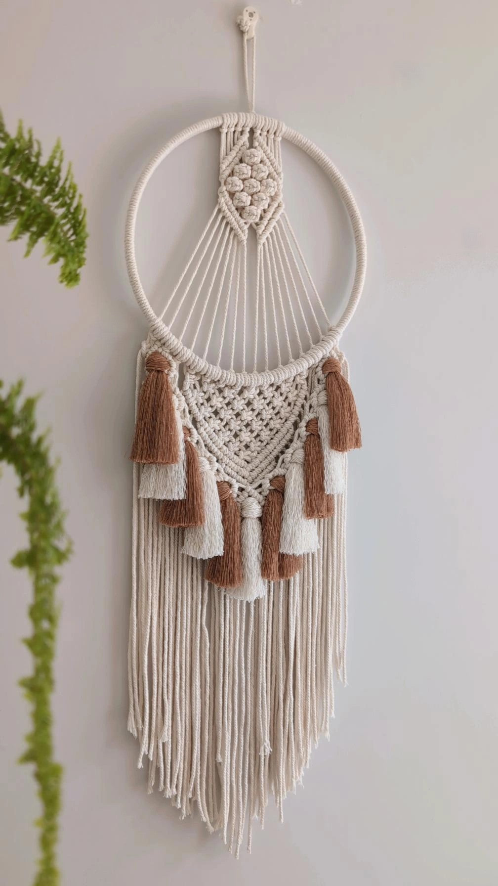 Macrame Dream Catcher, Boho Bohemian Wall Hanging Home Decor