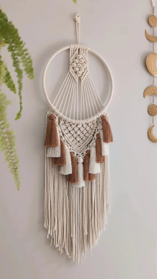 Macrame Dream Catcher, Boho Bohemian Wall Hanging Home Decor