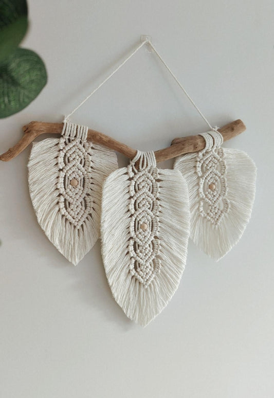 Macrame Leaf Feather Home Decor