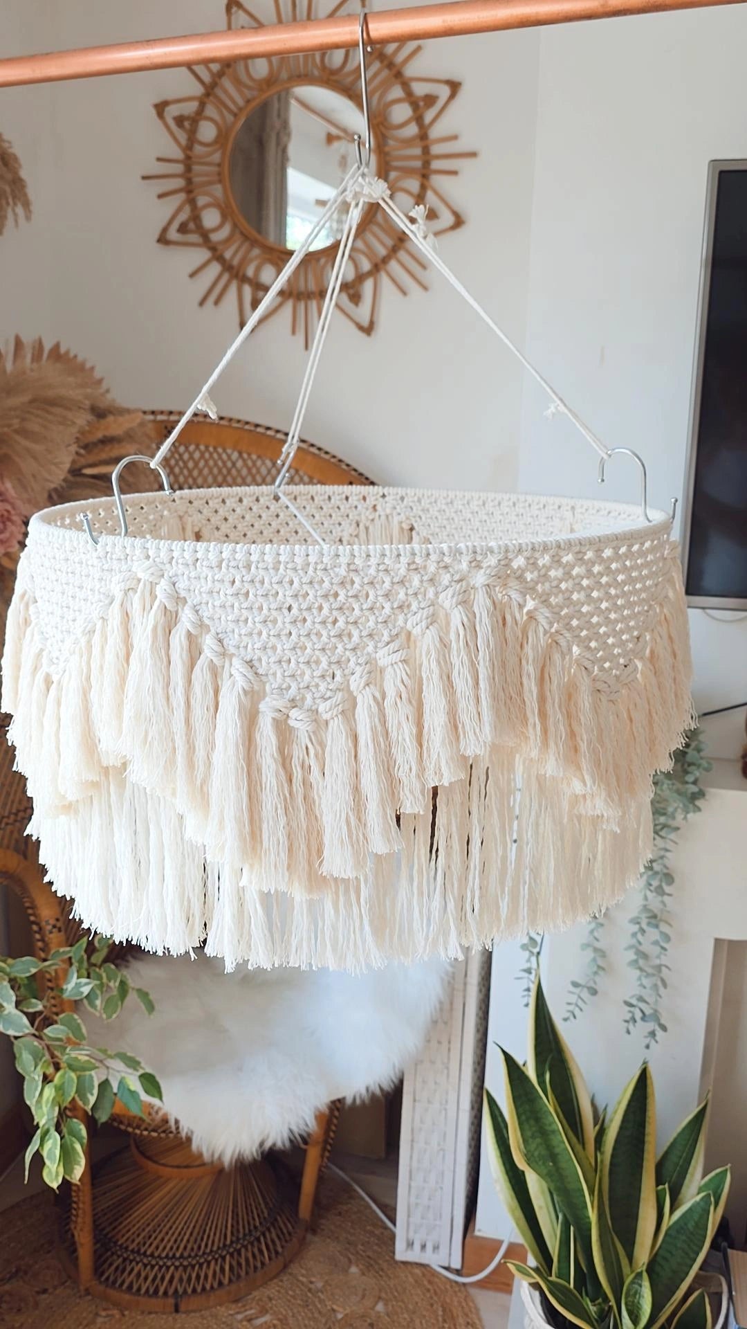Macrame Chandelier Lampshade