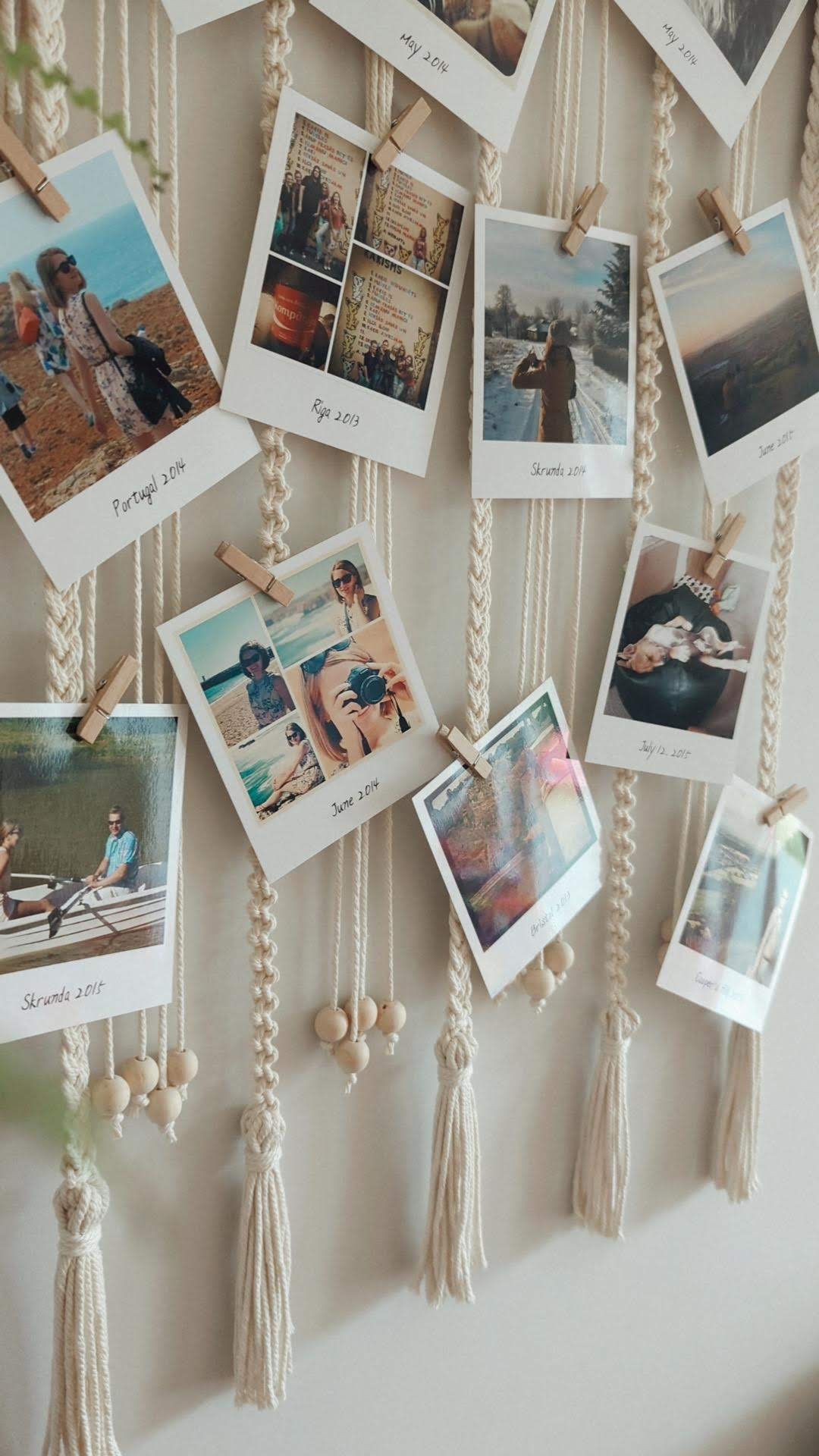 MADE TO ORDER: Macrame Photo Display Wall Decor