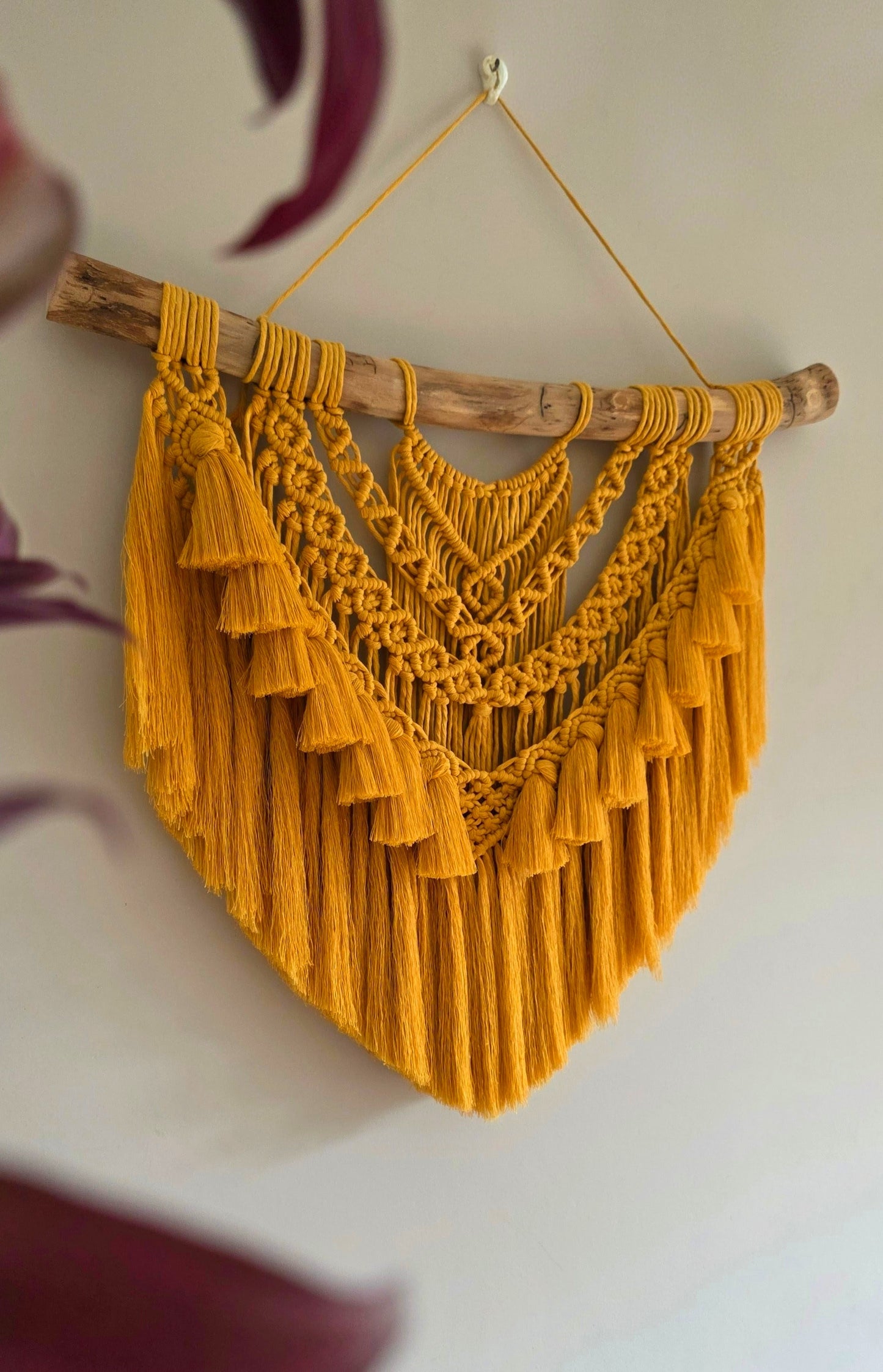 Mustard Yellow Macrame Wall Decor