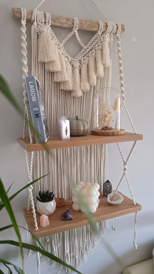 Double Macrame Shelf