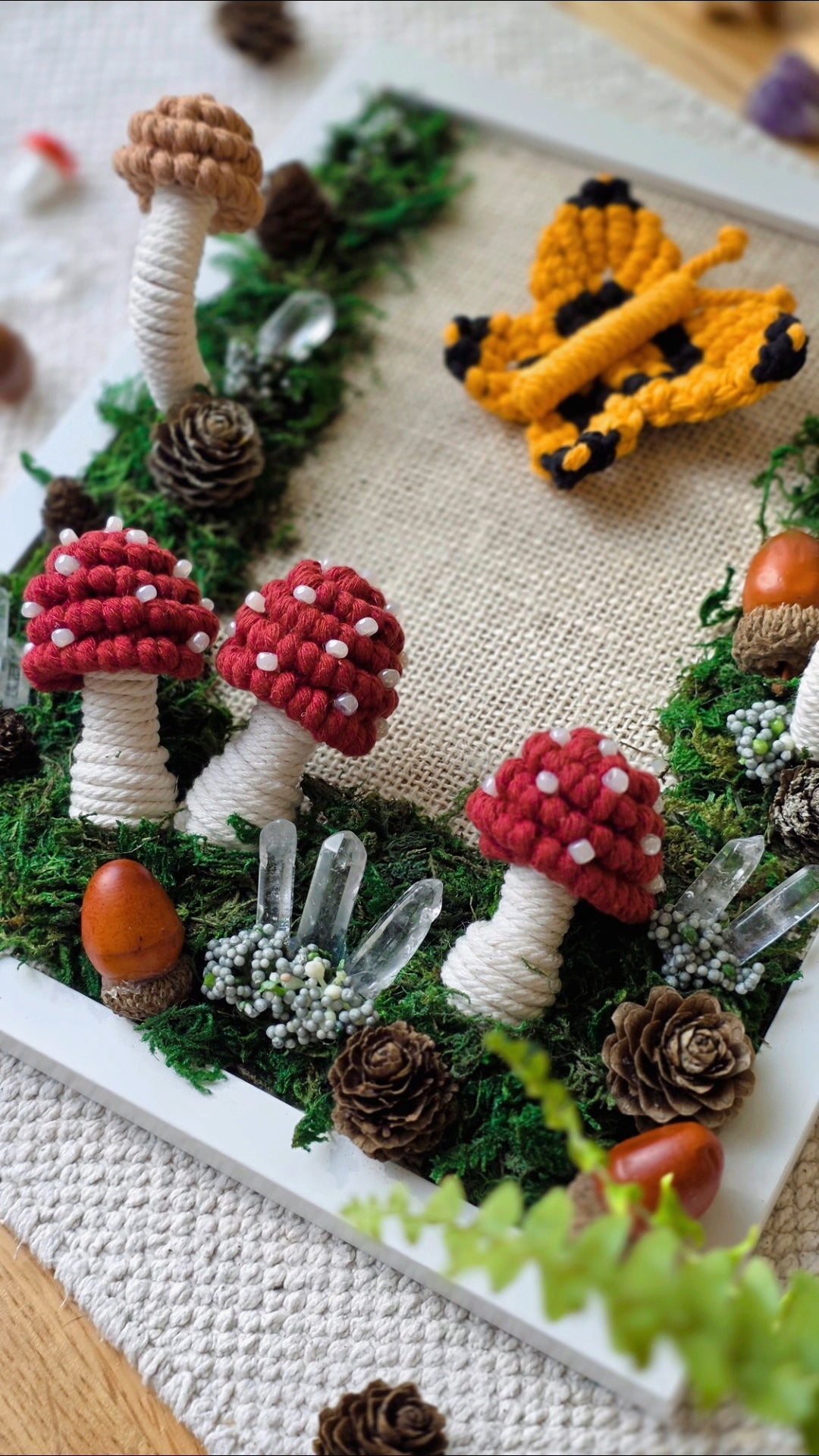 Mushroom & Crystal 3D Photo Frame Home Decor
