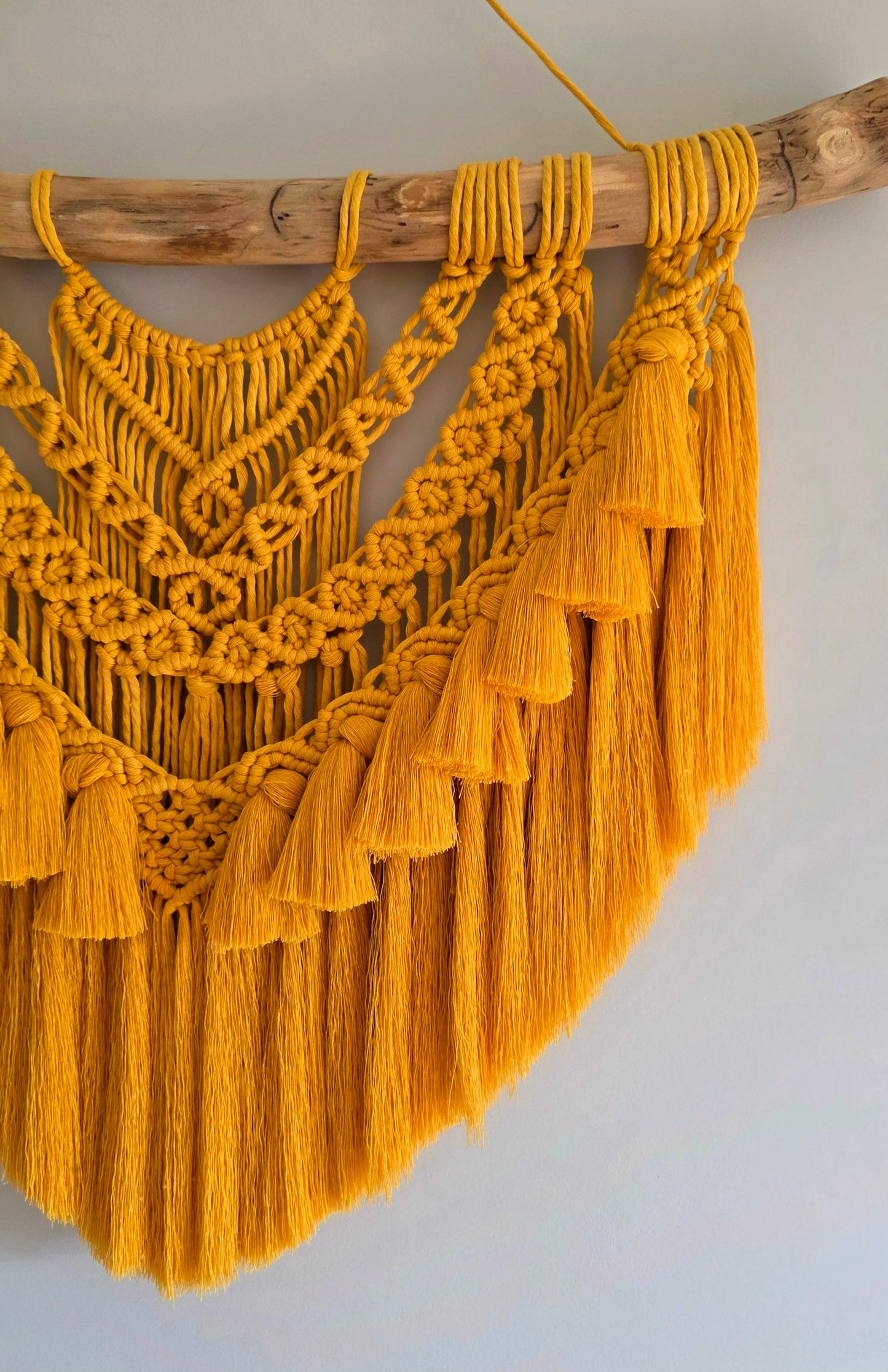Mustard Yellow Macrame Wall Decor