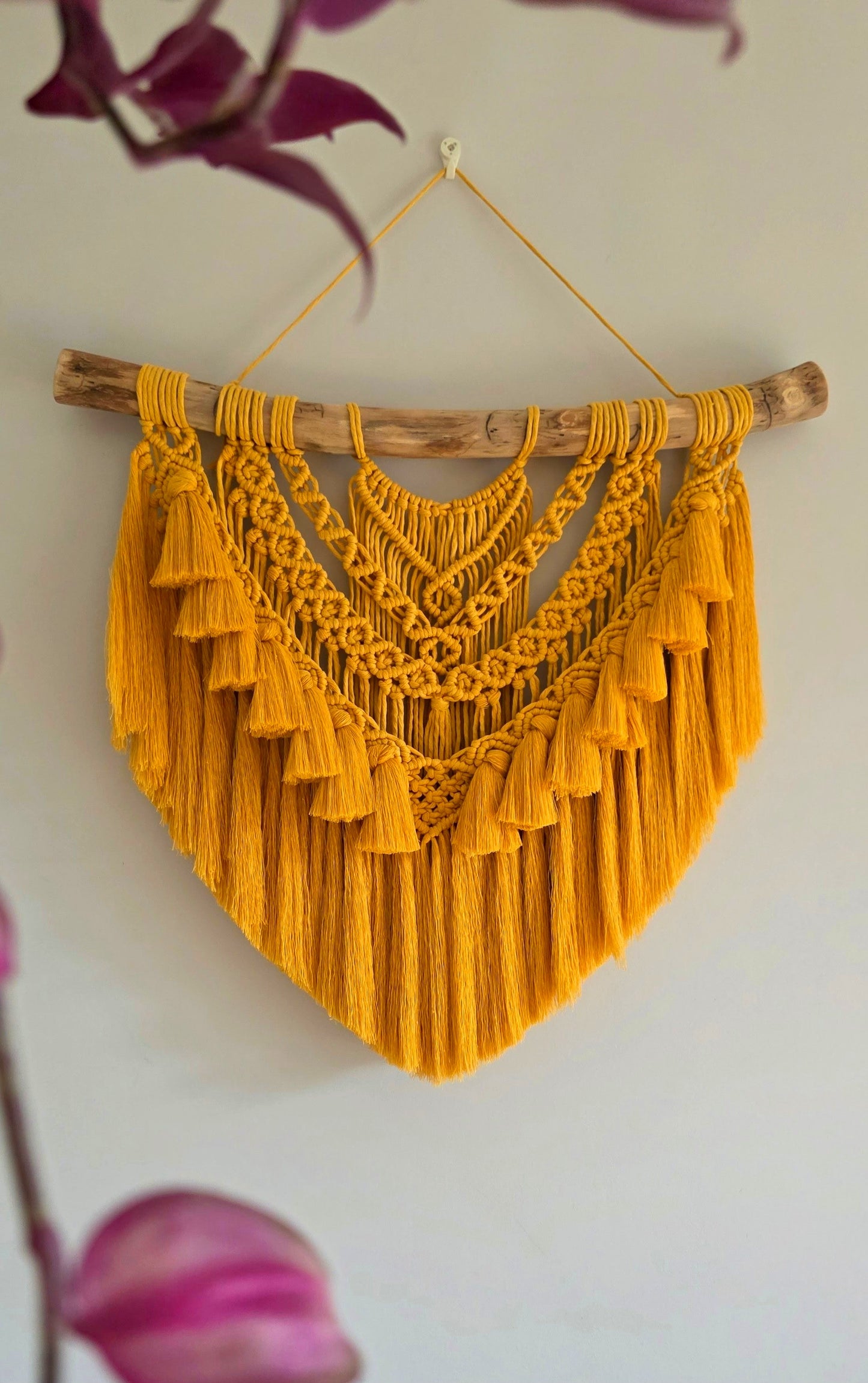 Mustard Yellow Macrame Wall Decor