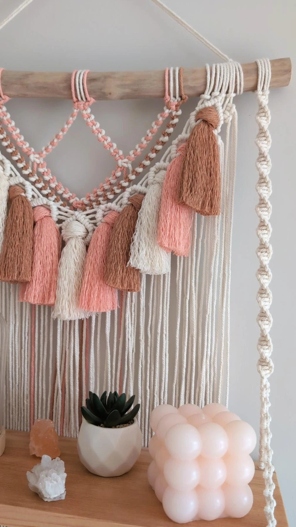 MADE TO ORDER: Double Macrame Shelf