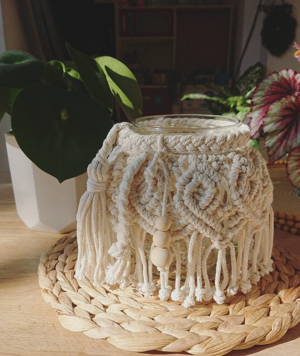 Large Macrame Jar