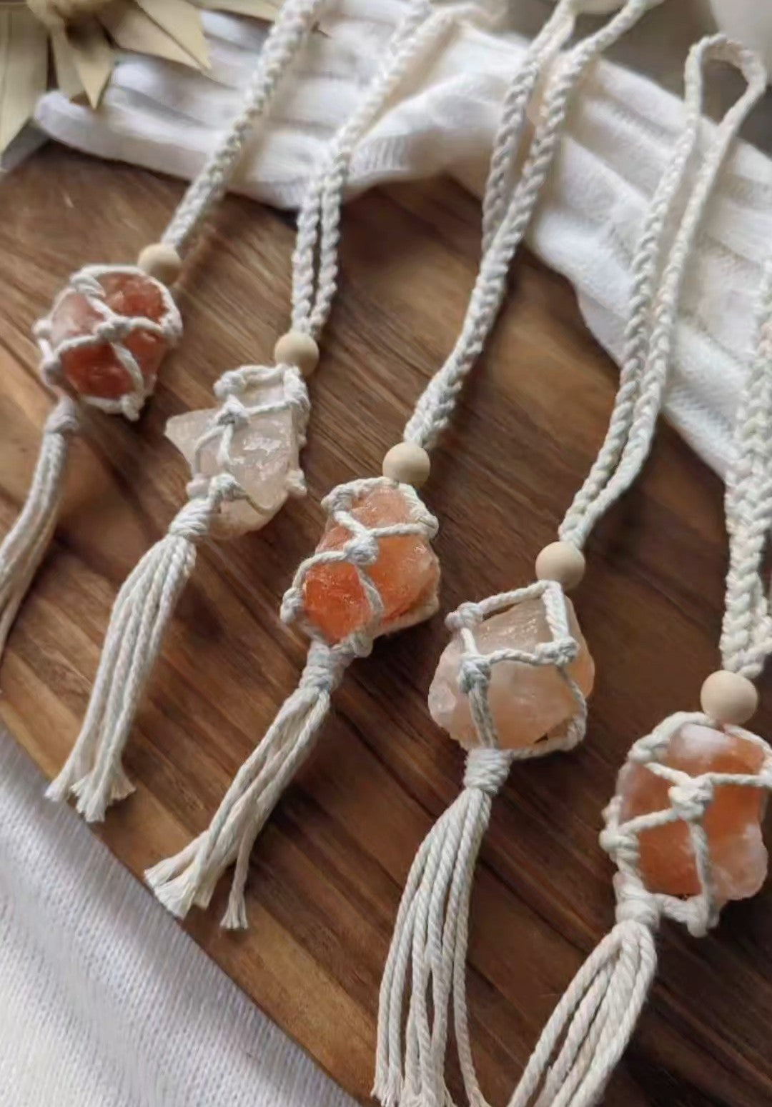 Himalayan Salt Crystal Hanging Charms