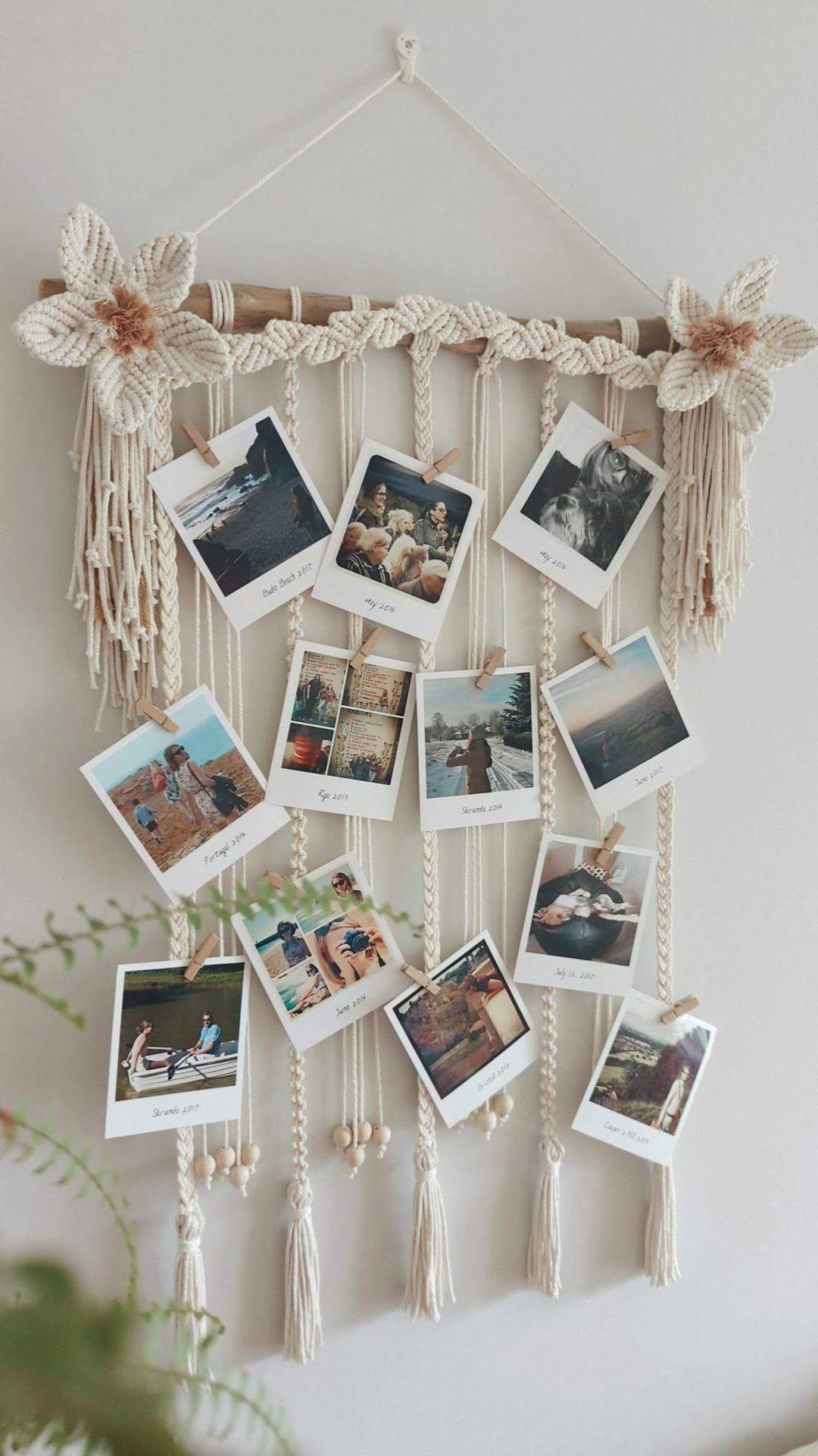 MADE TO ORDER: Macrame Photo Display Wall Decor