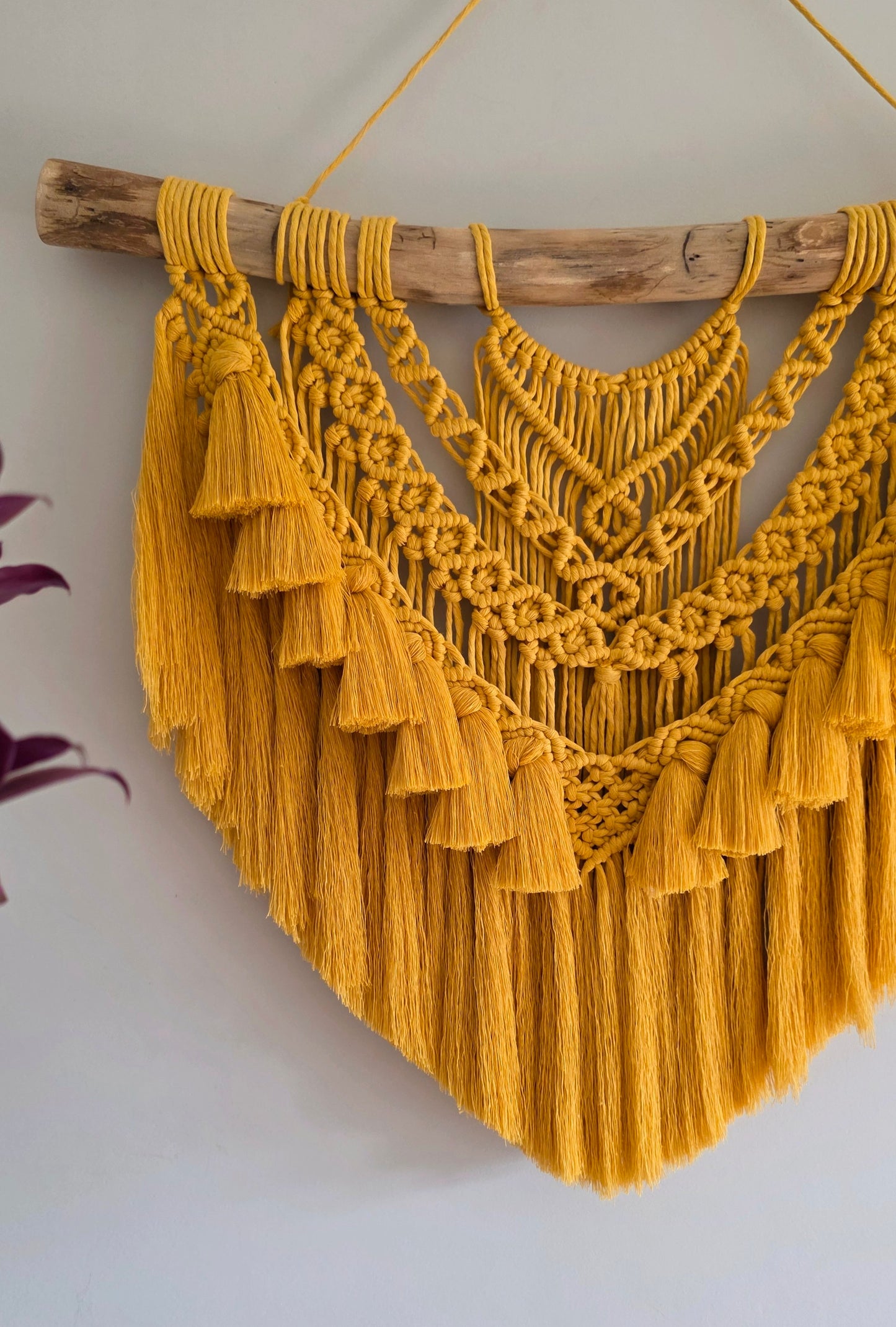 Mustard Yellow Macrame Wall Decor
